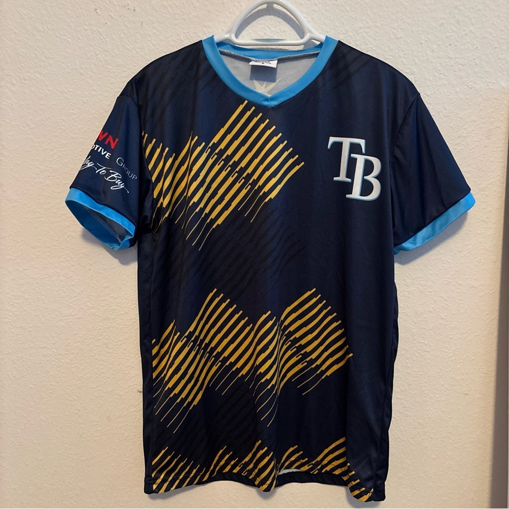 Tampa Bay Rays BDA Sports Randy Arozarena #56 blue mens T-shirt size M Giveaway